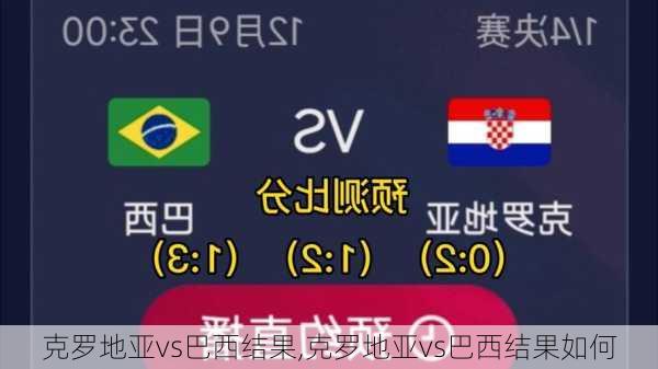克罗地亚vs巴西结果,克罗地亚vs巴西结果如何