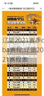 辽篮2021赛季cba赛程,辽篮2021赛程表