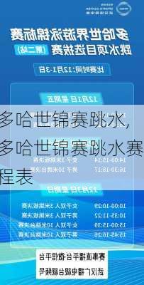 多哈世锦赛跳水,多哈世锦赛跳水赛程表