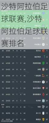 沙特阿拉伯足球联赛,沙特阿拉伯足球联赛排名