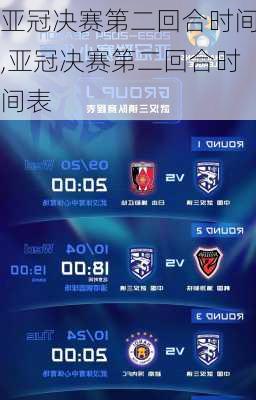 亚冠决赛第二回合时间,亚冠决赛第二回合时间表