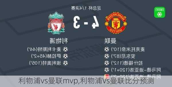 利物浦vs曼联mvp,利物浦Vs曼联比分预测