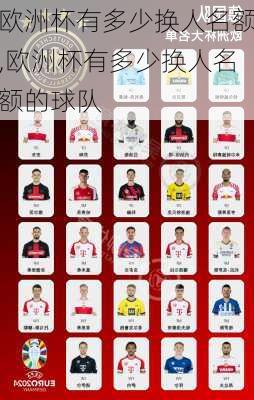 欧洲杯有多少换人名额,欧洲杯有多少换人名额的球队
