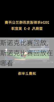 斯诺克比赛回放,斯诺克比赛回放在哪看