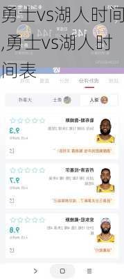 勇士vs湖人时间,勇士vs湖人时间表