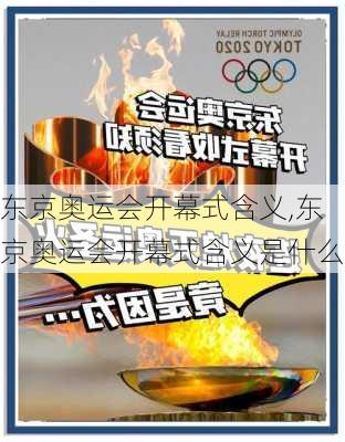 东京奥运会开幕式含义,东京奥运会开幕式含义是什么