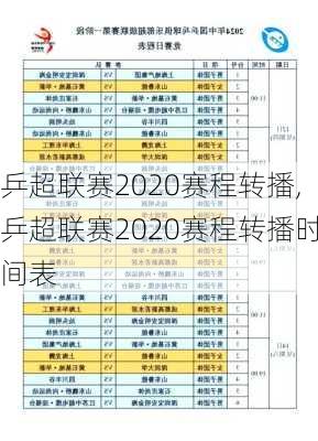 乒超联赛2020赛程转播,乒超联赛2020赛程转播时间表