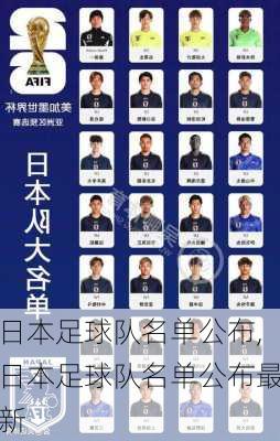 日本足球队名单公布,日本足球队名单公布最新