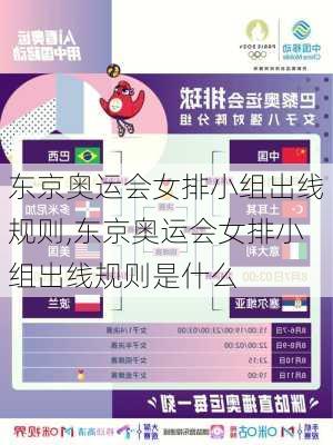 东京奥运会女排小组出线规则,东京奥运会女排小组出线规则是什么