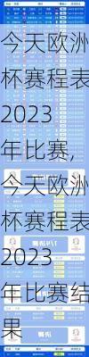 今天欧洲杯赛程表2023年比赛,今天欧洲杯赛程表2023年比赛结果