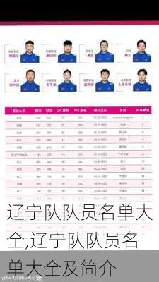 辽宁队队员名单大全,辽宁队队员名单大全及简介
