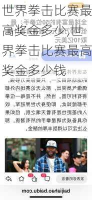 世界拳击比赛最高奖金多少,世界拳击比赛最高奖金多少钱