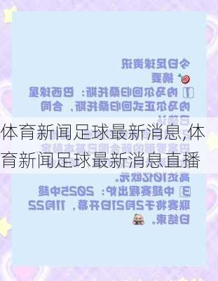 体育新闻足球最新消息,体育新闻足球最新消息直播