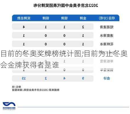 目前的冬奥奖牌榜统计图,目前为止冬奥会金牌获得者是谁