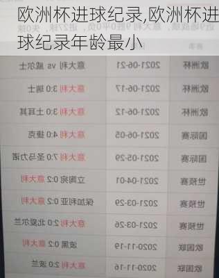 欧洲杯进球纪录,欧洲杯进球纪录年龄最小