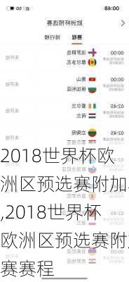 2018世界杯欧洲区预选赛附加赛,2018世界杯欧洲区预选赛附加赛赛程