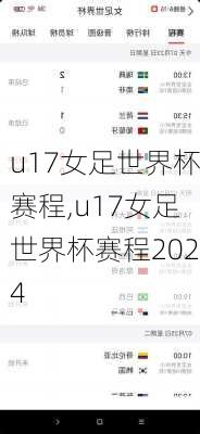 u17女足世界杯赛程,u17女足世界杯赛程2024