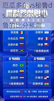 厄瓜多尔vs秘鲁ds,厄瓜多尔vs秘鲁的比分预测