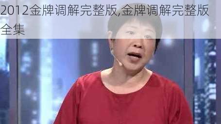 2012金牌调解完整版,金牌调解完整版全集