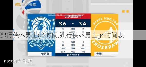 独行侠vs勇士g4时间,独行侠vs勇士g4时间表