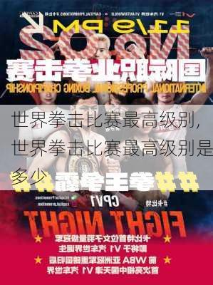 世界拳击比赛最高级别,世界拳击比赛最高级别是多少