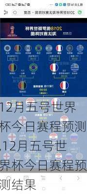 12月五号世界杯今日赛程预测,12月五号世界杯今日赛程预测结果