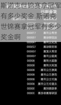 斯诺克世锦赛拿冠军有多少奖金,斯诺克世锦赛拿冠军有多少奖金啊
