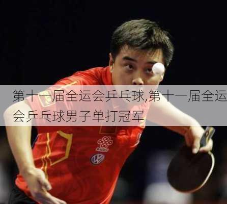 第十一届全运会乒乓球,第十一届全运会乒乓球男子单打冠军
