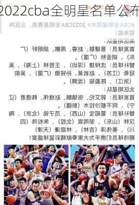 2022cba全明星名单公布,