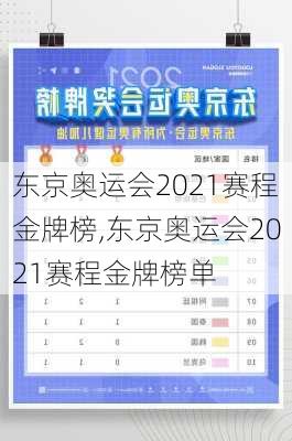东京奥运会2021赛程金牌榜,东京奥运会2021赛程金牌榜单