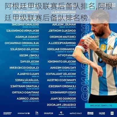 阿根廷甲级联赛后备队排名,阿根廷甲级联赛后备队排名榜