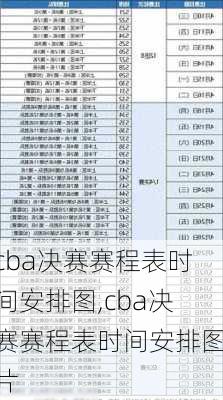 cba决赛赛程表时间安排图,cba决赛赛程表时间安排图片