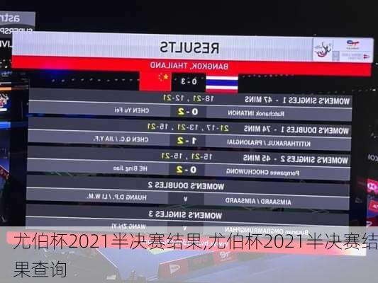 尤伯杯2021半决赛结果,尤伯杯2021半决赛结果查询