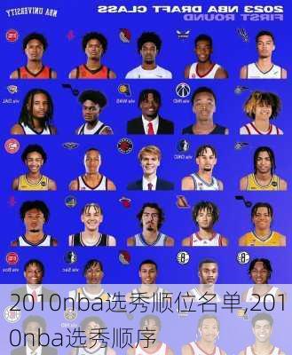 2010nba选秀顺位名单,2010nba选秀顺序