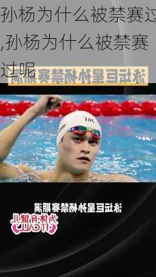 孙杨为什么被禁赛过,孙杨为什么被禁赛过呢