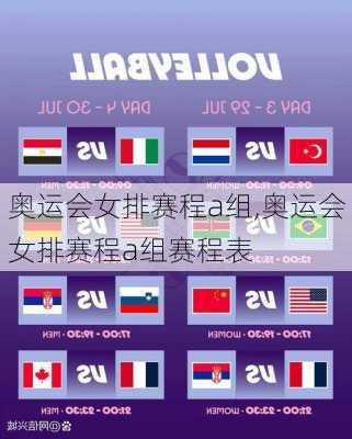 奥运会女排赛程a组,奥运会女排赛程a组赛程表