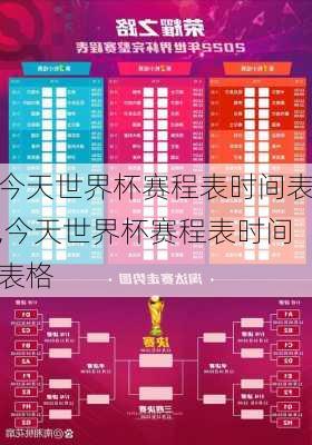 今天世界杯赛程表时间表,今天世界杯赛程表时间表格