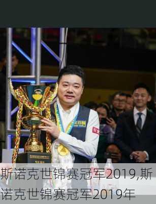 斯诺克世锦赛冠军2019,斯诺克世锦赛冠军2019年