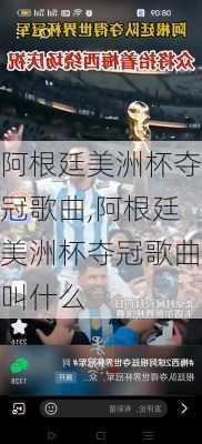 阿根廷美洲杯夺冠歌曲,阿根廷美洲杯夺冠歌曲叫什么