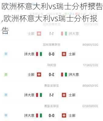 欧洲杯意大利vs瑞士分析报告,欧洲杯意大利vs瑞士分析报告