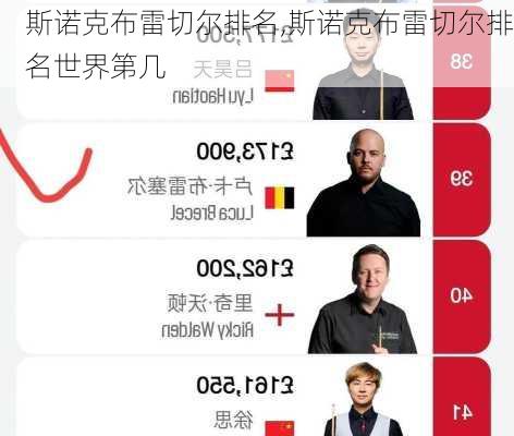 斯诺克布雷切尔排名,斯诺克布雷切尔排名世界第几