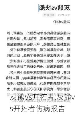 灰熊Vs开拓者,灰熊vs开拓者伤病报告