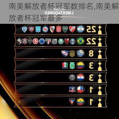 南美解放者杯冠军数排名,南美解放者杯冠军最多