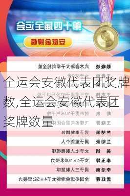 全运会安徽代表团奖牌数,全运会安徽代表团奖牌数量