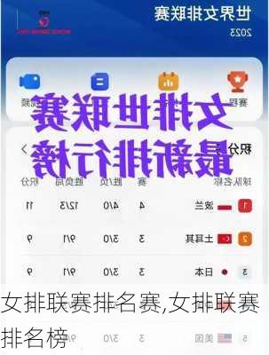 女排联赛排名赛,女排联赛排名榜
