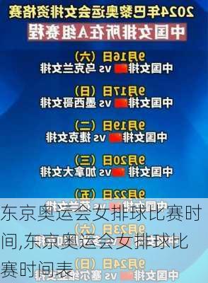 东京奥运会女排球比赛时间,东京奥运会女排球比赛时间表