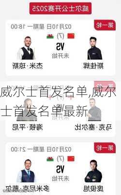 威尔士首发名单,威尔士首发名单最新