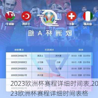 2023欧洲杯赛程详细时间表,2023欧洲杯赛程详细时间表格
