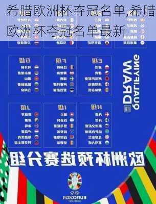 希腊欧洲杯夺冠名单,希腊欧洲杯夺冠名单最新