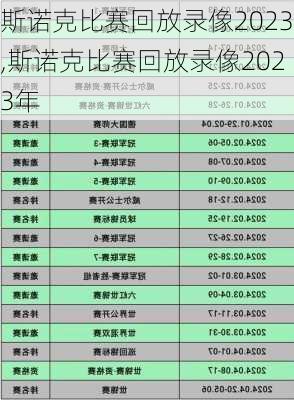 斯诺克比赛回放录像2023,斯诺克比赛回放录像2023年